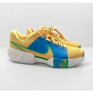 NEW Nike Zoom Challenge Pickleball Shoes Women’s 9.5 Topaz Gold Blue FQ4155-700